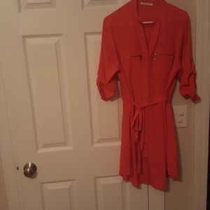 Button down shirt dress